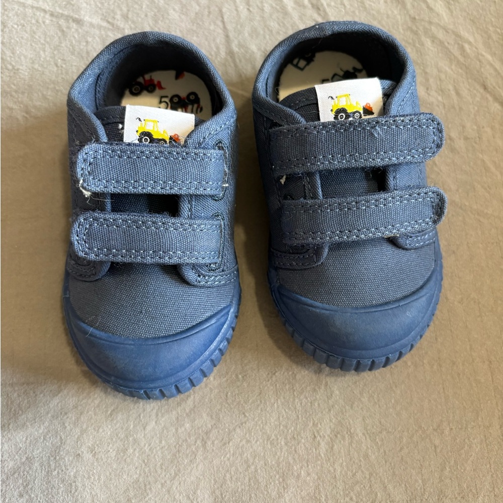 Kids Blue Velcro Sneakers